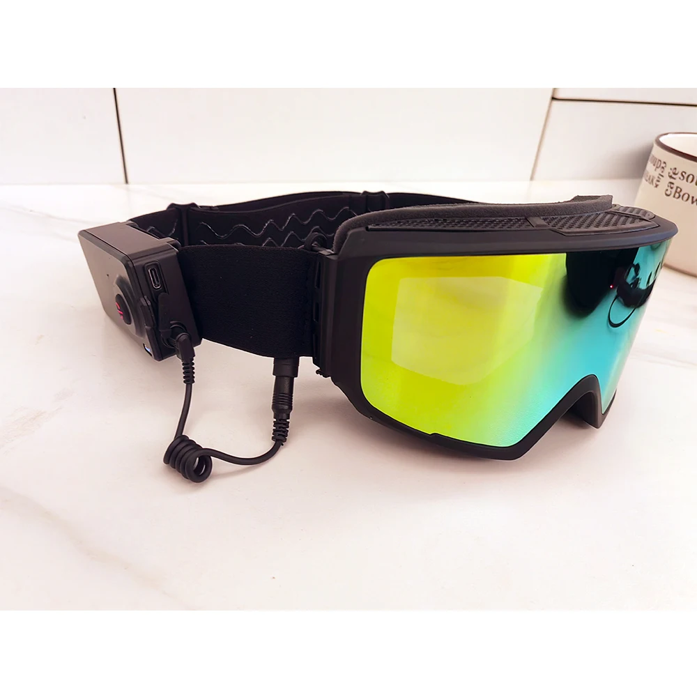 Лыжные очки с подогревом линзы магнитной формы