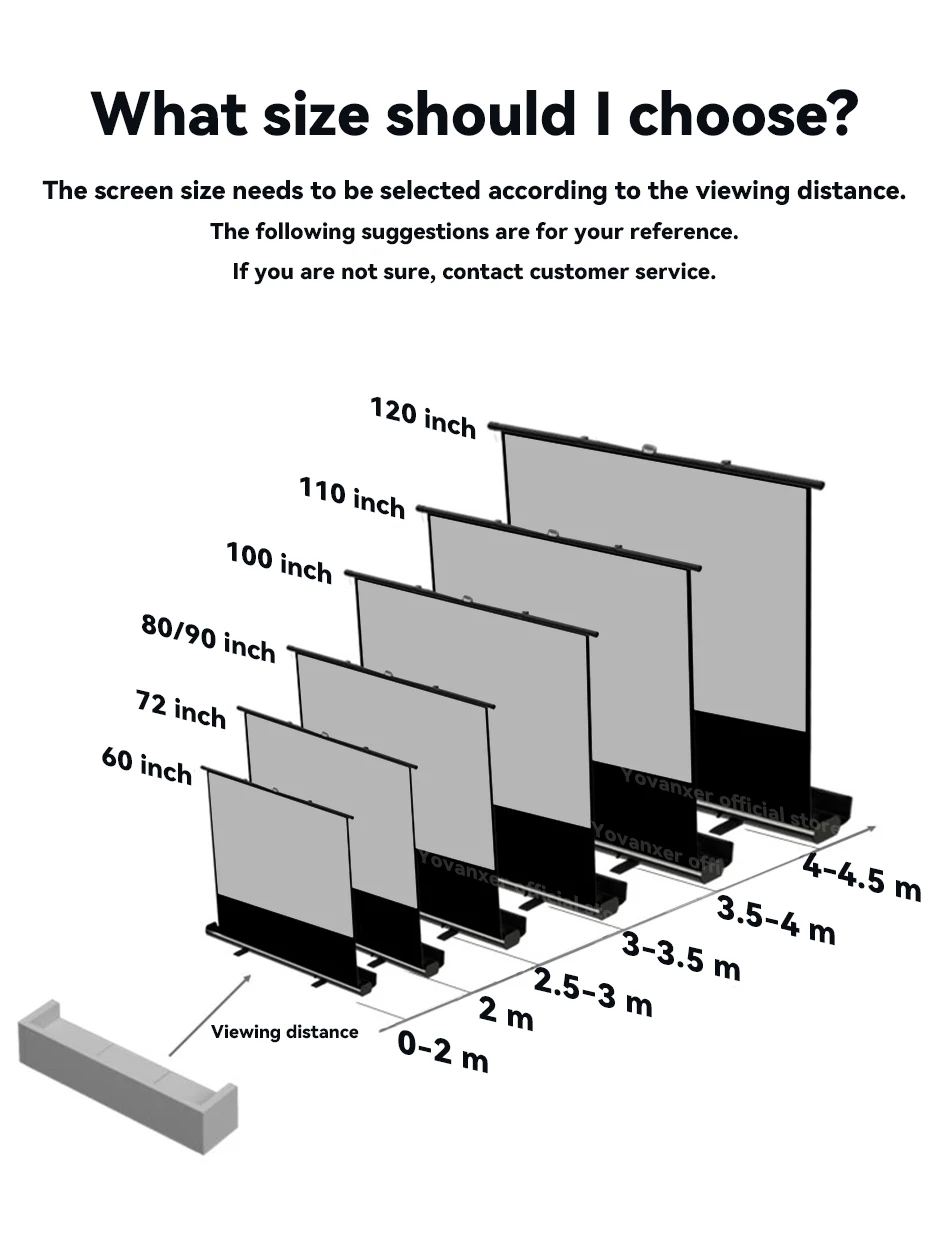Универсальный переносной напольный проекционный экран из стекловолокна серого
