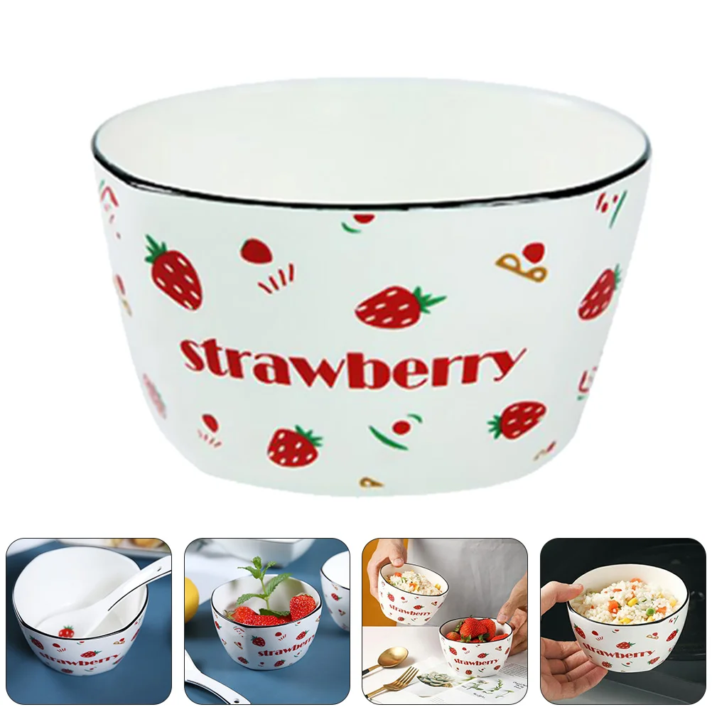 

Bowls Ceramic Japanese Serving Ramen Dishes Square Round Pottery Prep Strawberry Plate Microwave Sauce Dipping Rice Pasta