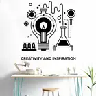 Виниловые наклейки на стену, креативное вдохновение, научный класс, школа, химия, комната, лаборатория, украшение, настенная наклейка, подарок для детей 9