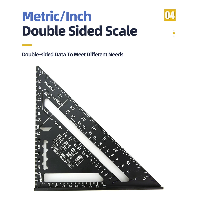 Треугольная линейка 7 дюймов набор столярных инструментов из алюминиевого