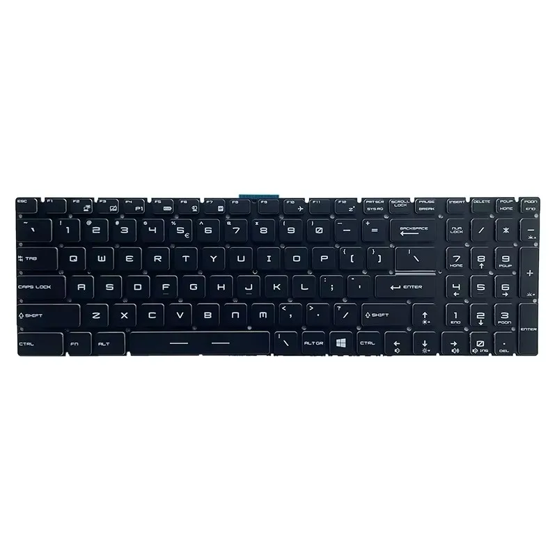 Полноцветная английская клавиатура с RGB подсветкой Per-key для MSI GS75 9SG 9SF 8SG 8SF 9SD 8SE