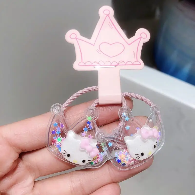 

Sanrio Kawaii Hello Kitty в форме капли воды заколки для волос резинки для волос заколки для волос BB заколка модные аксессуары для волос