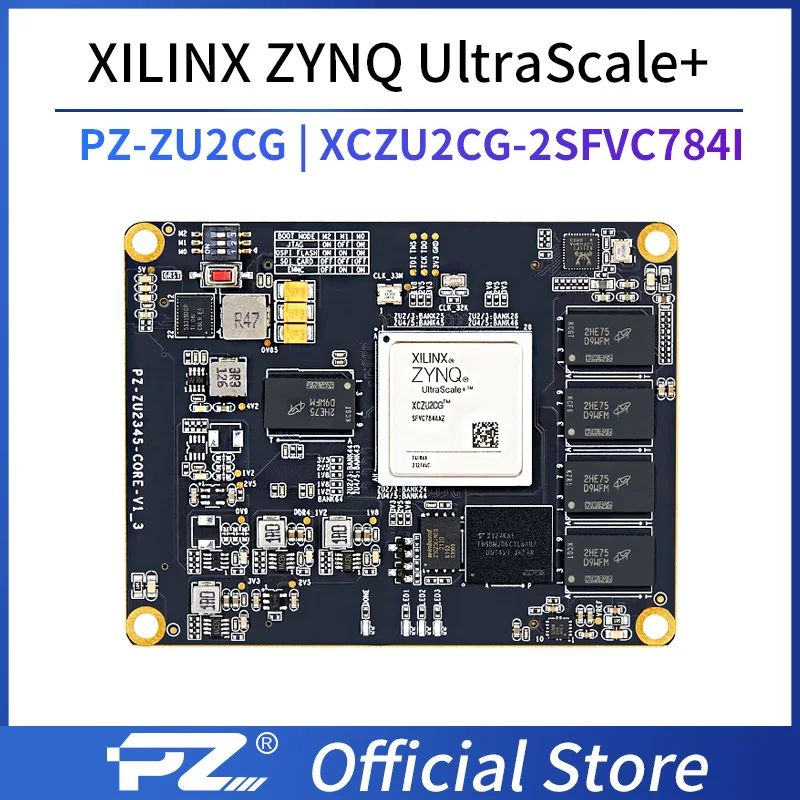 

PuZhi PZ-ZU2CG-SOM Xilinx ZYNQ UltraScale XCZU2CG FPGA Core Board Industrial Grade System on Module 2CG