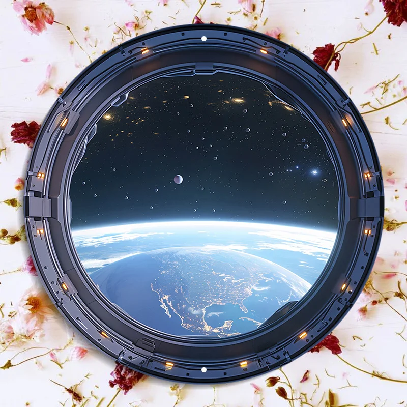 

Металлическая круглая настенная вывеска, звездный корабль, алюминий, 8x8 дюймов