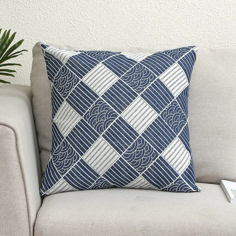 

Japanese Style Japanese Style Ukiyo-e Cotton Linen Cushion Cover Sofa Living Room Bedroom Pillow Car Office Cushion Pillow Cover