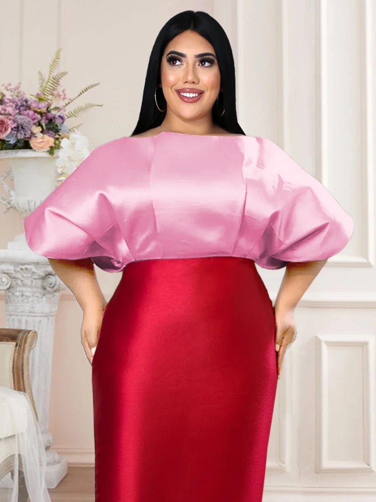 Plus Size Pink Women Blouse Party Shiny Solide Short Sleeve O Neck Crop Top Zipper Elegant birthday Office Lady Female New Event