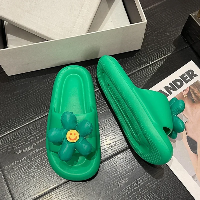 Шлепанцы женские из ЭВА мягкая Уличная обувь на толстой подошве Нескользящие для