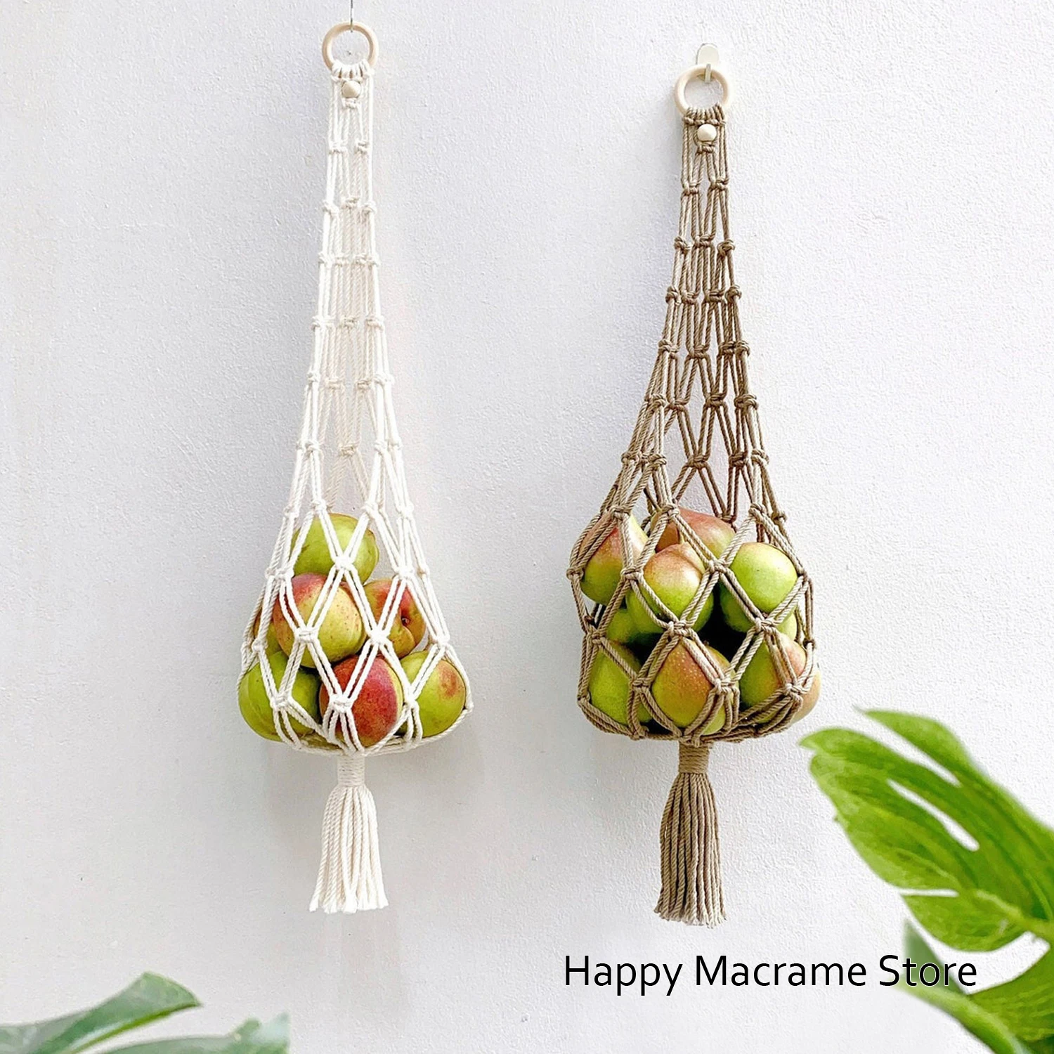 Подвесная корзина для фруктов макраме хранения овощей подвесная картофеля лука