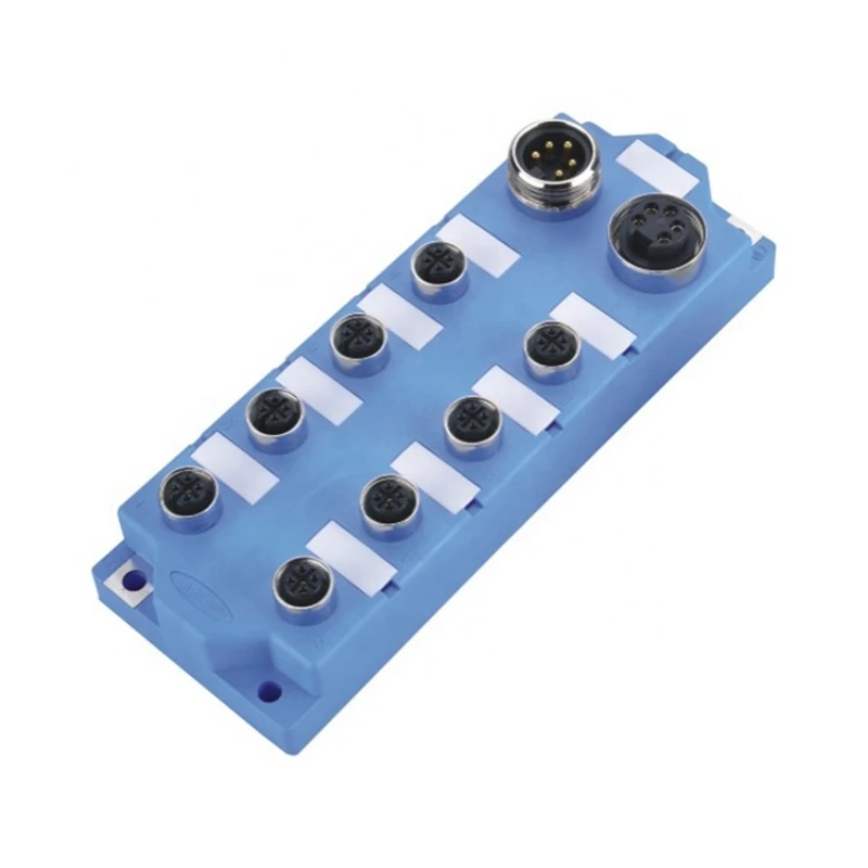 

Waterproof Junction Box 8 Ports M12 Termination with Mini Change 7/8" A Code Connector