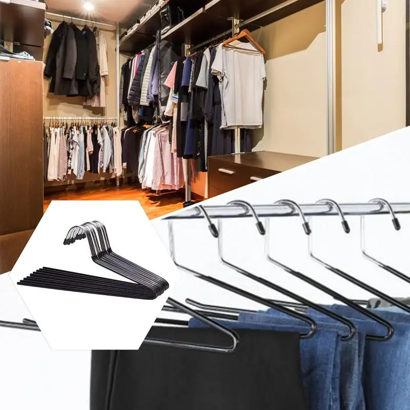 Прочные и долговечные металлические вешалки 10 шт. джинсовые для шкафа тонкая