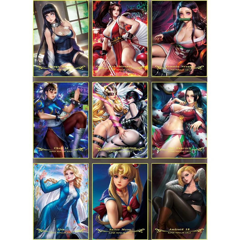 9 шт./компл. аниме девушка флэш-карта Драконий жемчуг Наруто убийца демонов редкая