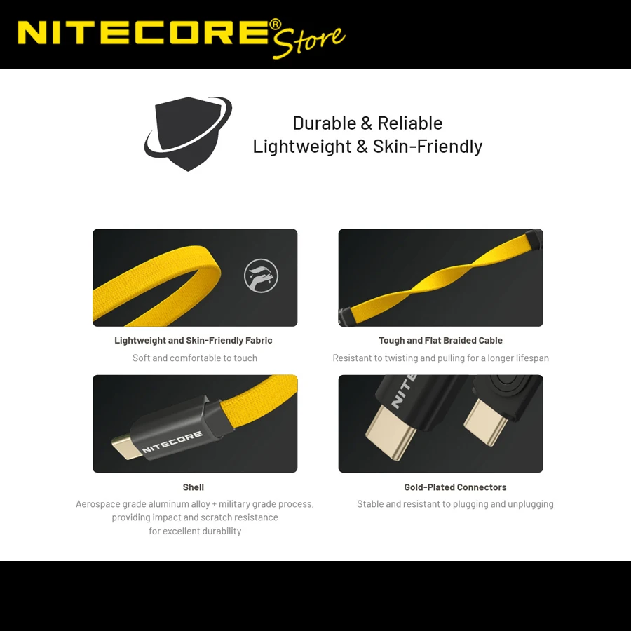 Магнитный кабель NITECORE NLink10 Type USB-C - USB-C 60W для быстрой зарядки (art.: 3920d90198bf0) - 3920d90198bf0