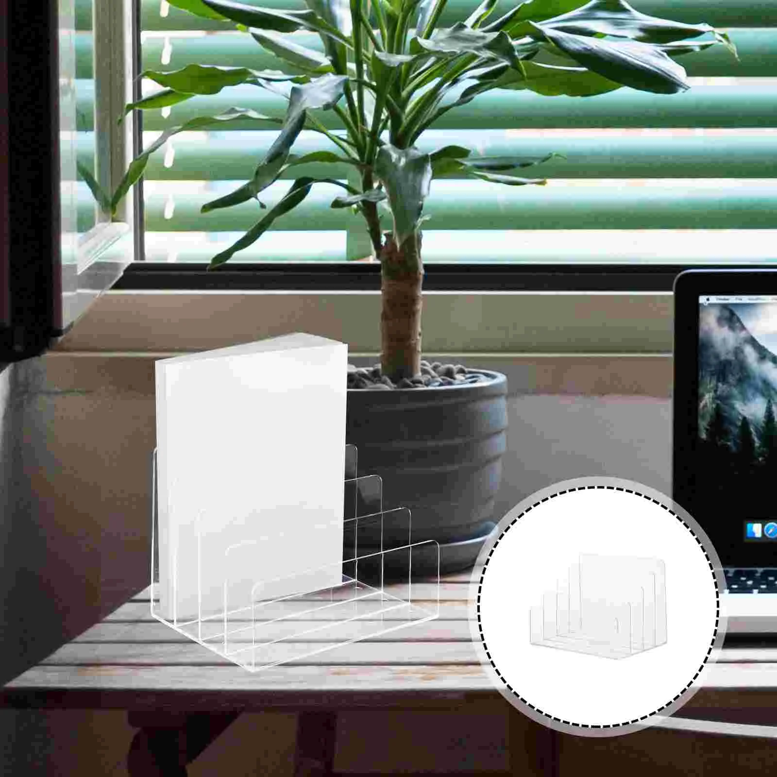 

File Storage Book Display Stand Plastic Bookend Books Documents Baffle Ps Compartment Book Baffle Office Book End
