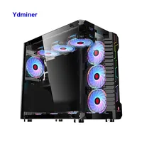 Hot Sale Desktop ATX Gaming Computer Case with 10 RGB Cooling Fans Case Gamer PcChassis