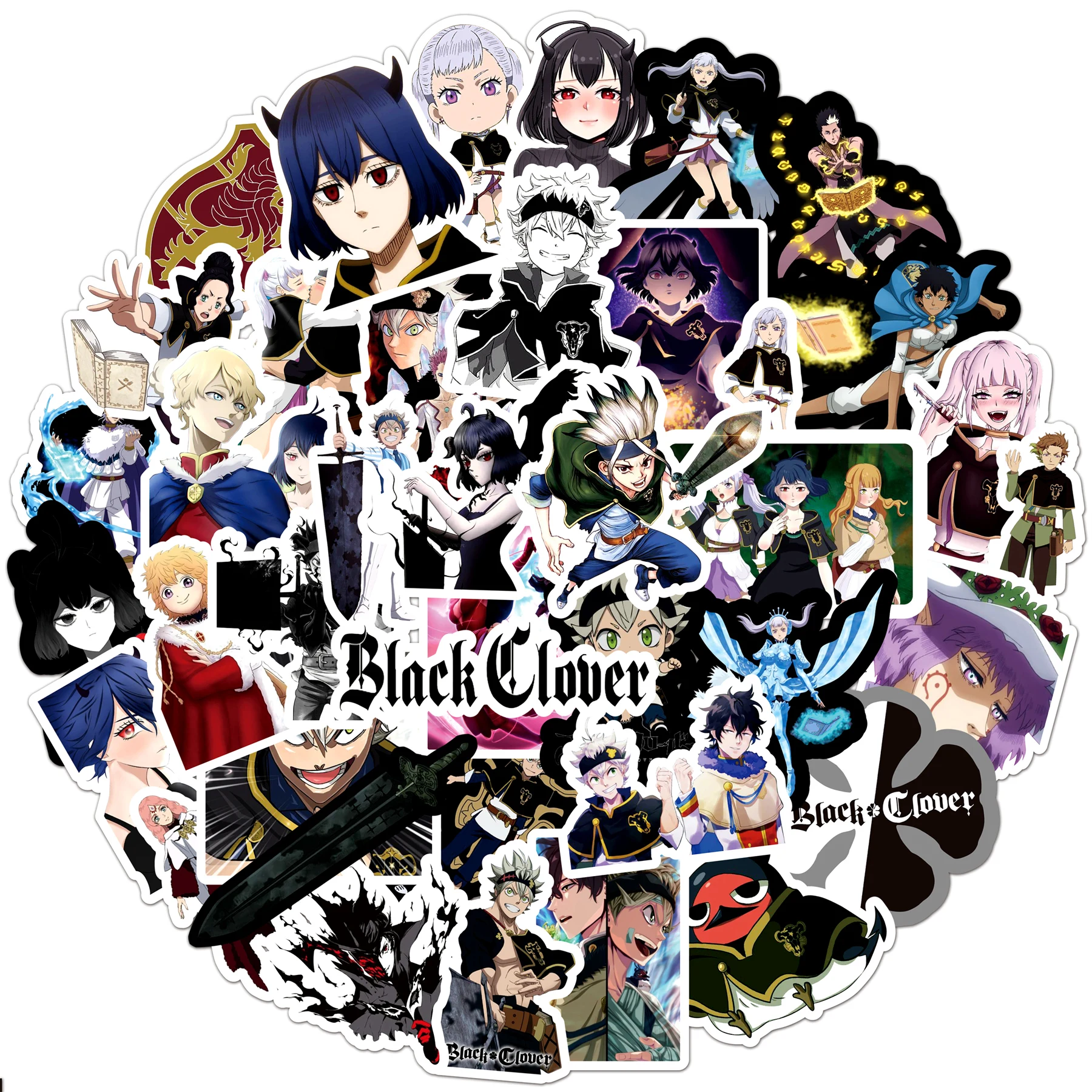 

50 Pcs/Set Anime Black Clover Graffiti Stickers Skateboard Fridge Laptop Motorcycle Luggage Cartoon Kid Water Proof Sticker