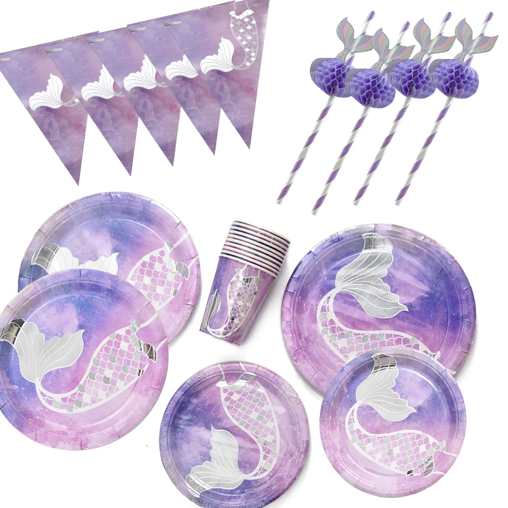 Es For Girl's Mermaid Themed Birthday Party Decorations