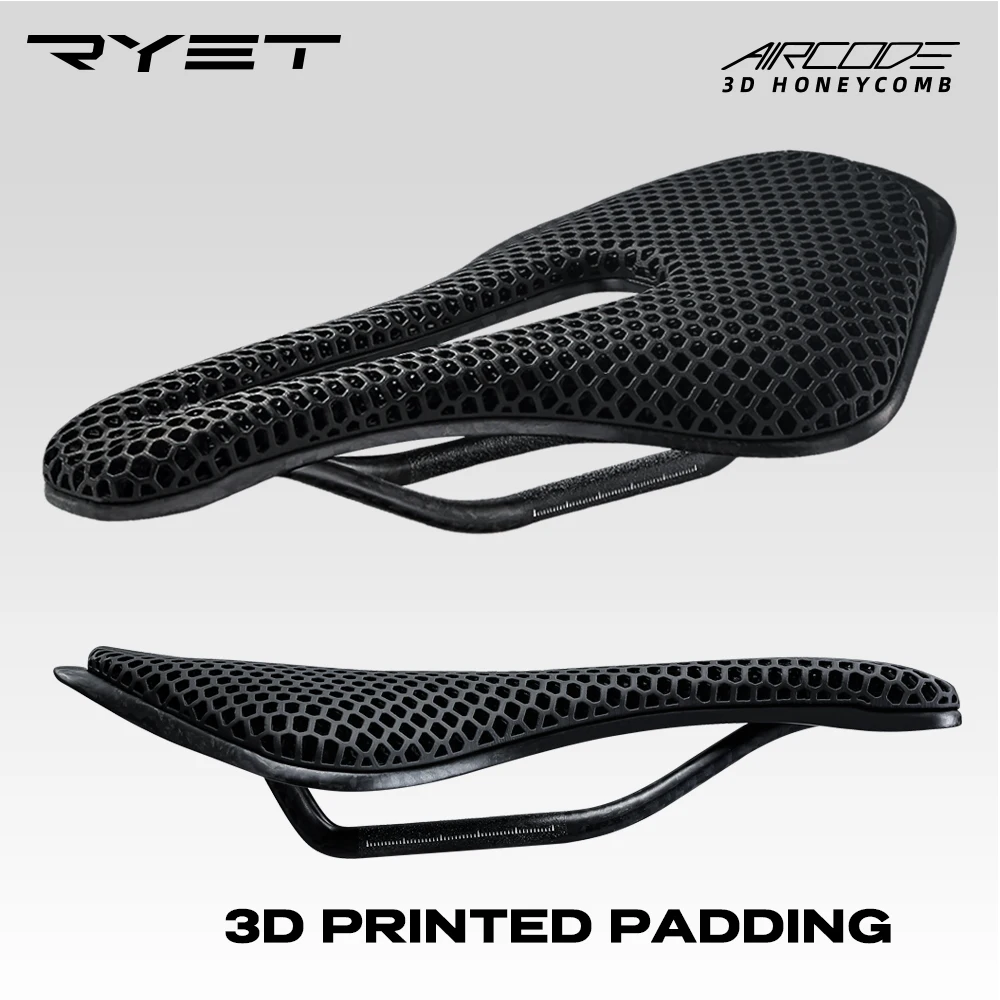 3D Printed Bicycle Saddle Hollow Honeycomb Pad Carbon Fiber