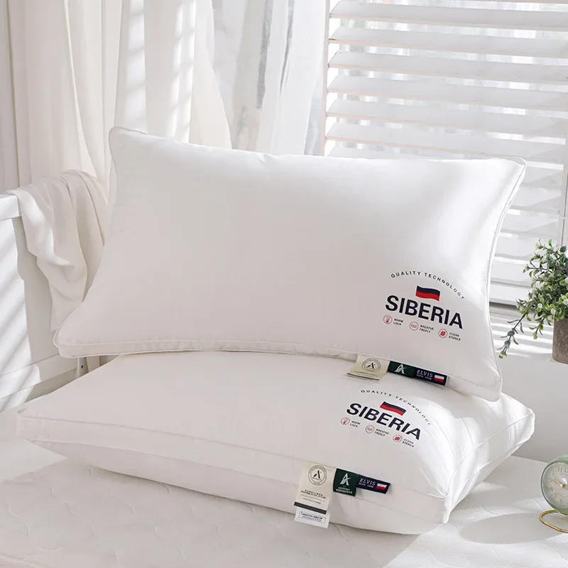 Высококачественная пуховая удобная подушка 5-звездочная для отеля однотонная