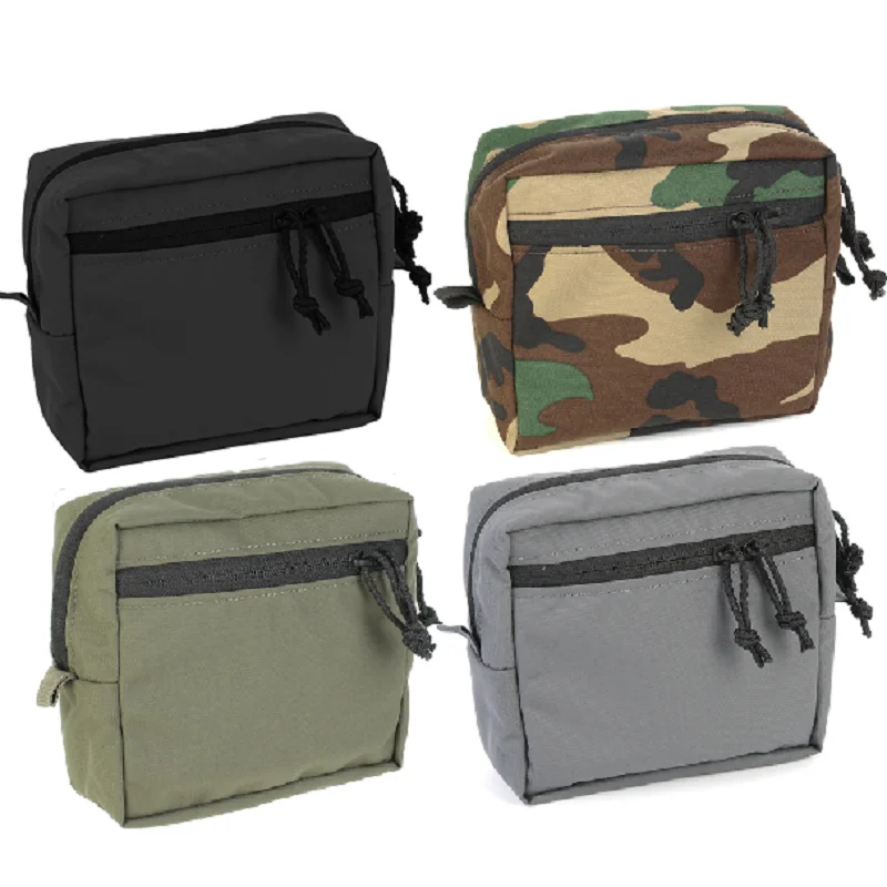SS GP Square Zipper Sundry Bag Medium MOLLE Belt Waist Cover Attached Bag Auxiliary Bag Outdoor Camouflage