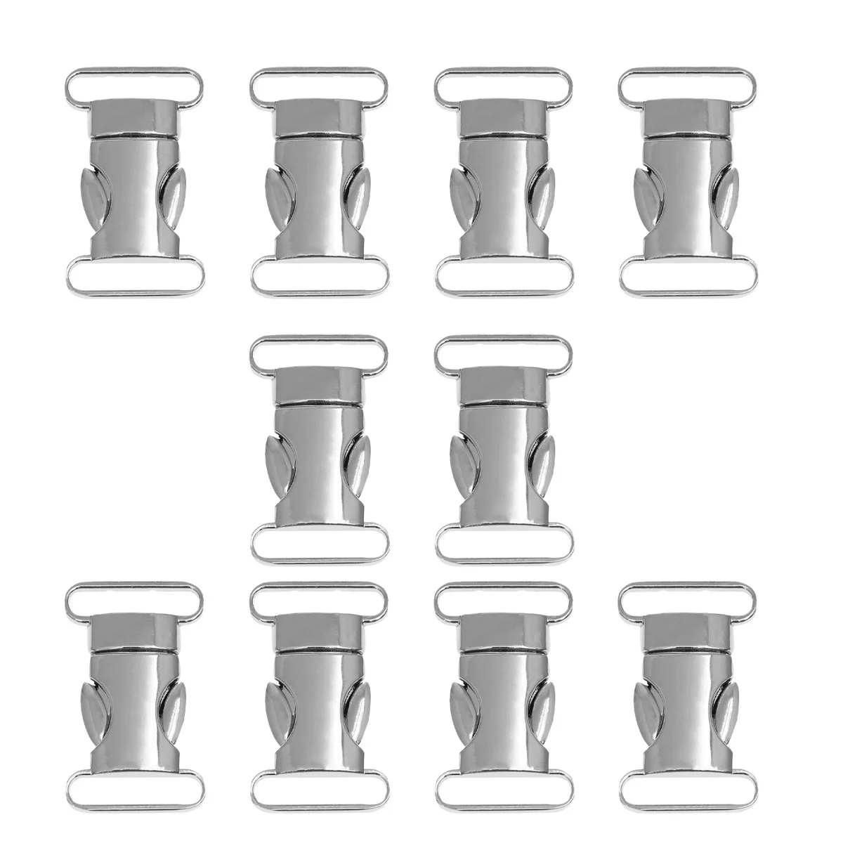 

10pcs Metal Safety Buckle Side Release Buckle Adjustable Quick Side Release for Outside