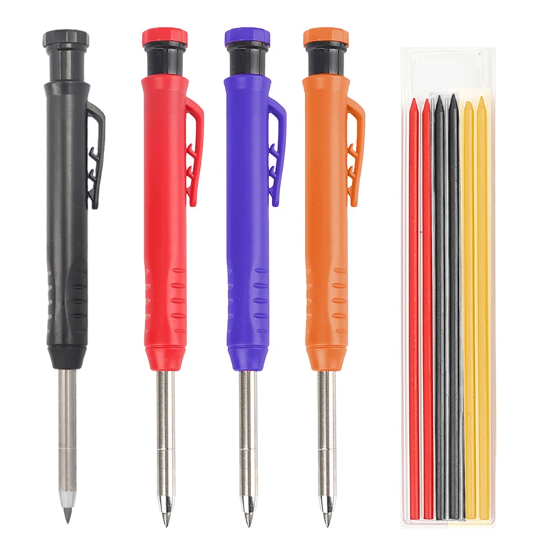 Set For Construction Deep Hole Marker Pen Drawing Note Marking Graphite Mineral Refill