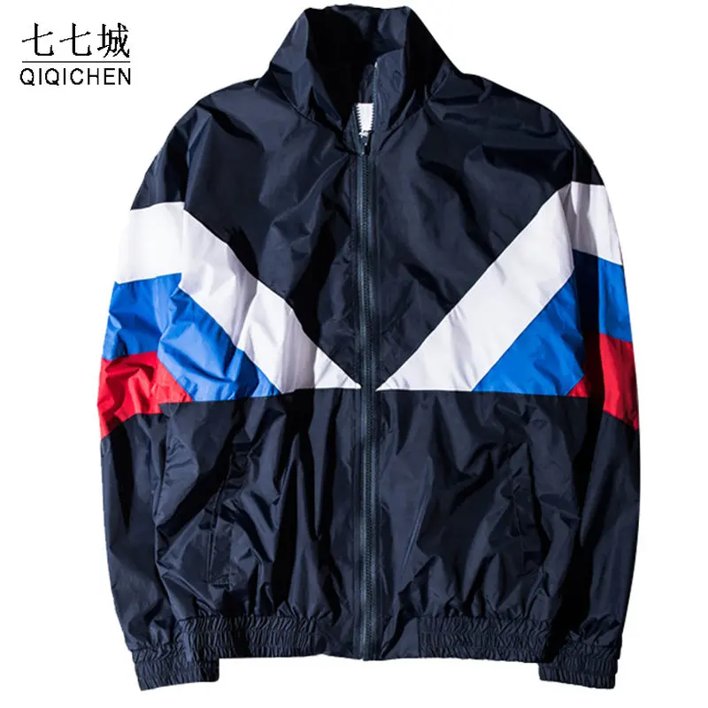 

Mens Patchwork Varsity Jacket Vintage College Style Loose Windbreaker Jackets Fashion Casual Couple Coats Spring Streetwear New