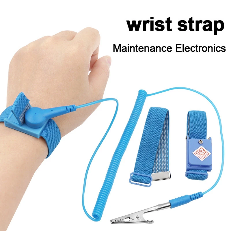 

Anti Static Bracelet Electrostatic Cordless Wireless Adjustable ESD Discharge Cable Wrist Band Strap Hand With Spare Wristband
