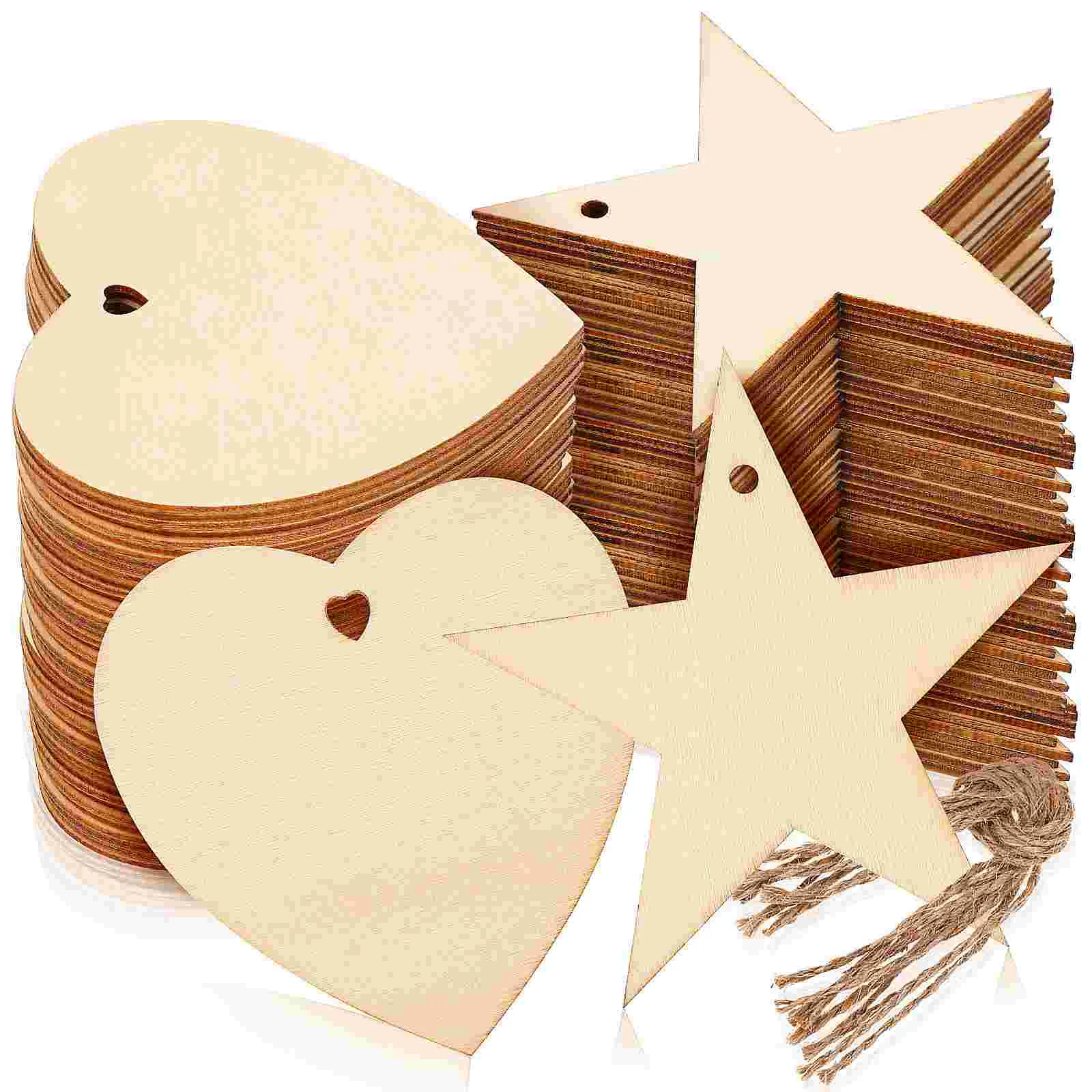 

Tags Wood Wooden Heart Craft Crafting Ornament Cutout Tree Christmas Star Blank Holelabels Tag Unfinished Lovehearts Shape Gift