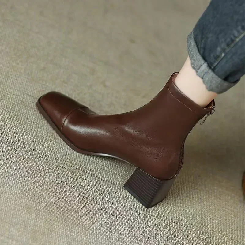 НОВЫЕ винтажные теплые хлопковые женские ботильоны модная элегантная обувь с