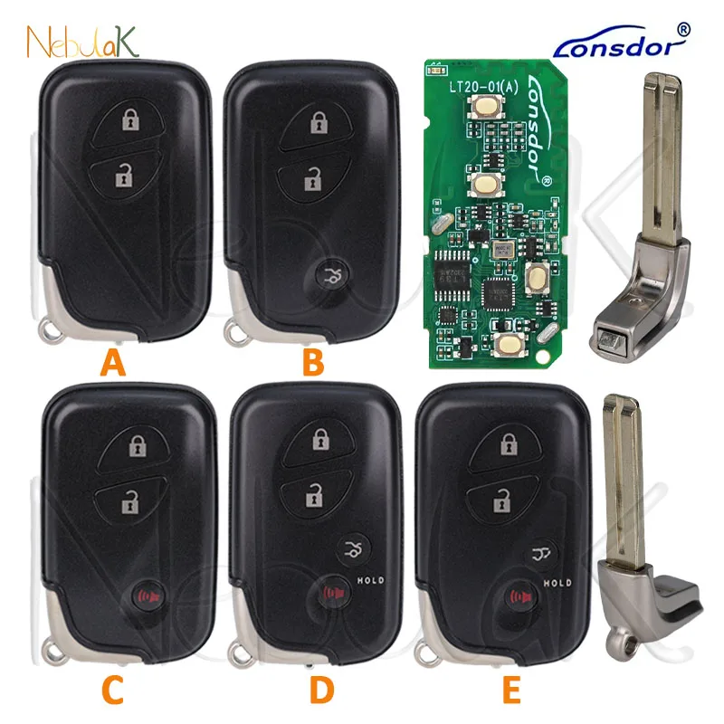 

Универсальный умный дистанционный ключ Lonsdor LT20-01 EN для Toyota Lexus Prado Corolla Camry Generate 4D 8A 0140 3370 5290 A433 F433 Fob