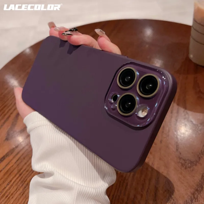 

Luxury Matte Glass Lens Protection Case Bumper For iPhone 15 14 Plus 13 12 11 Pro Max Shockproof Ultra Thin Hard PC Back Cover