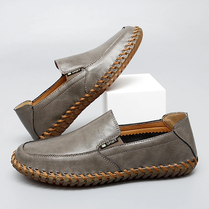 

Men's Handmade Leather Shoes Moccasin Shoes Breathable Men's Casual Loafers Comfortable Shoes for Men 2023 Summer Men's Sneakers