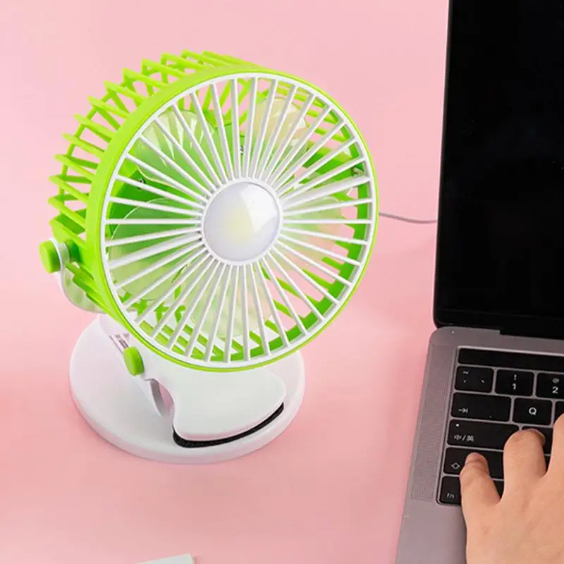 USB Перезаряжаемый Маленький Персональный вентилятор с клипсой для ночного