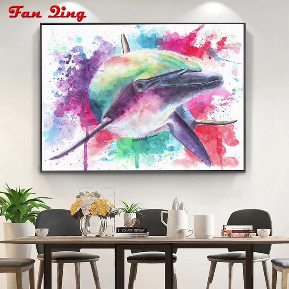 

Алмазная вышивка, дельфин алмазная живопись животные наборы для вышивки крестиком мозаичная картина Стразы искусство домашний декор