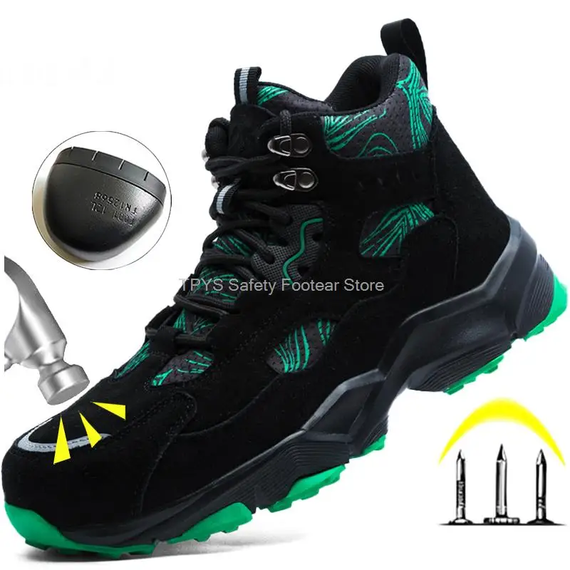 Non-slip Safety Shoes Men Steel Toe 