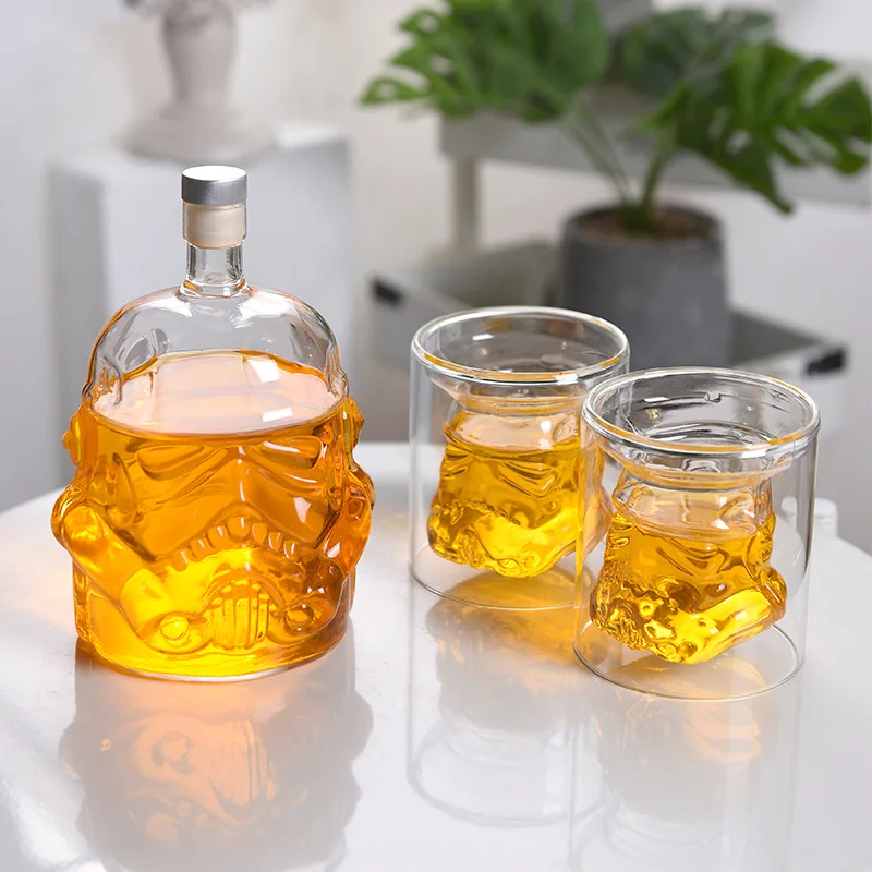 

Wine Glass Decanter Set Storm Trooper Decanter White Soldier Glass Jug Liquor Bottle Whiskey Brandy Scotch Bourbon Vodka Tool