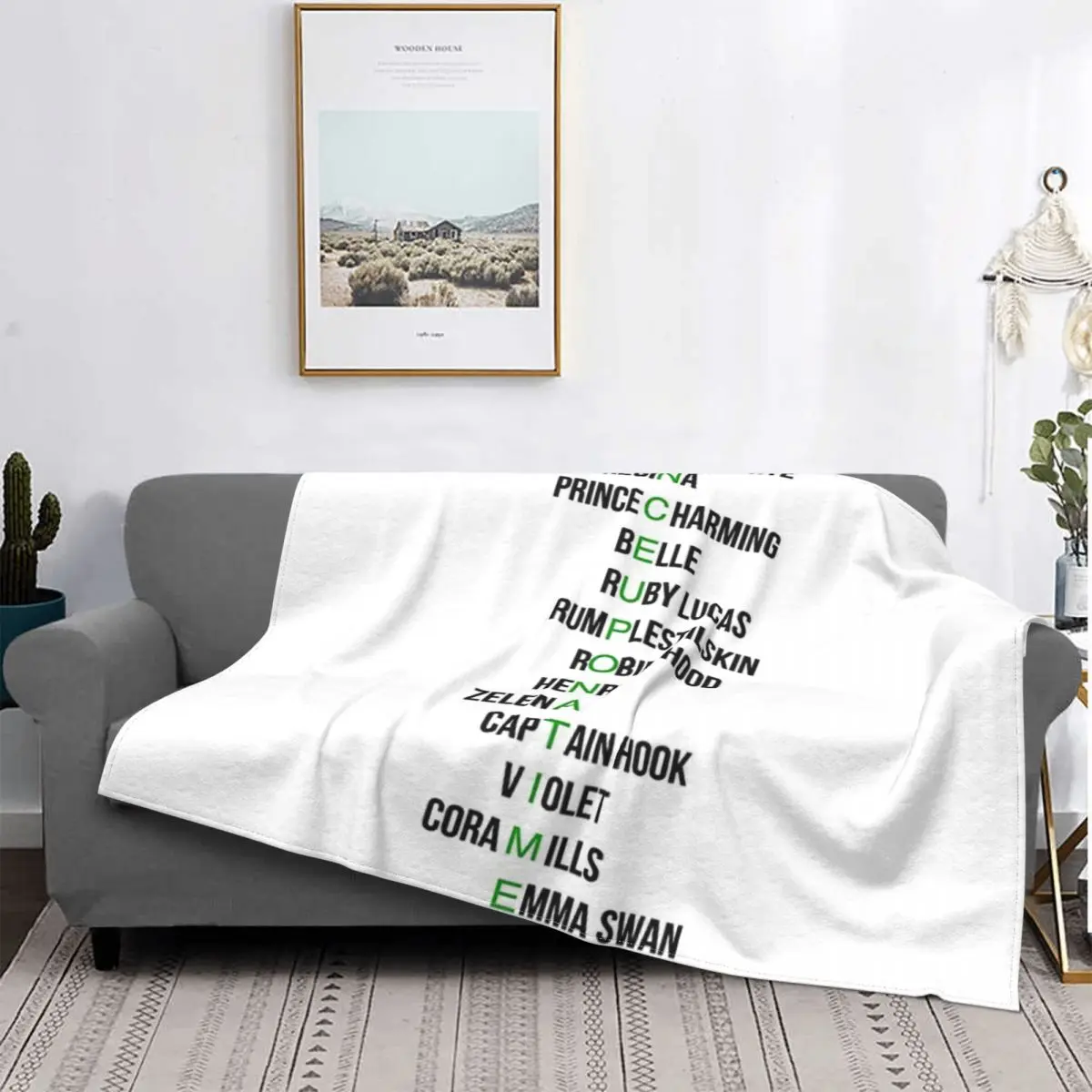 

Once Upon A Time-Manta con capucha, cubrecama A cuadros, ropa de cama, de algodón