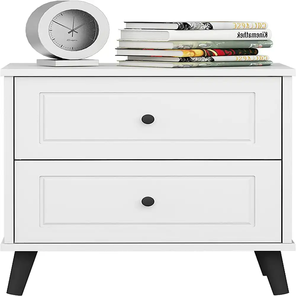 

Modern Wood Nightstand, Beside Table, Night Stands for Bedroom, Sofa End Table, Side Table, 2-Drawer Dresser Chest for Living Ro