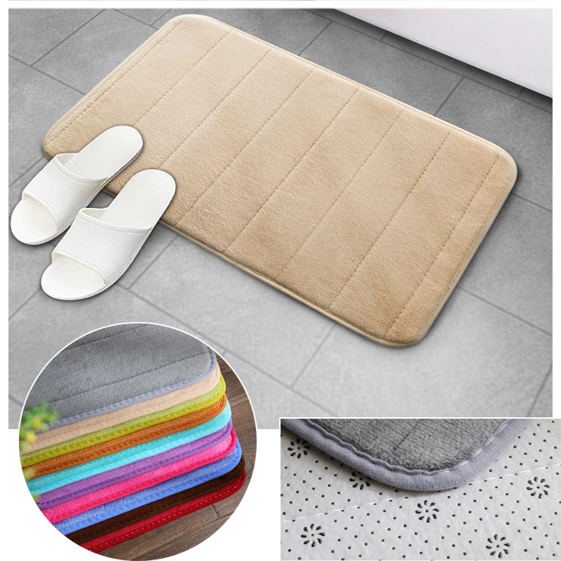 

Новый бархатный напольный коврик для спальни, ванной комнаты, впитывающий стеганый коврик для ног с вышивкой, коврик для балкона, коврик для...