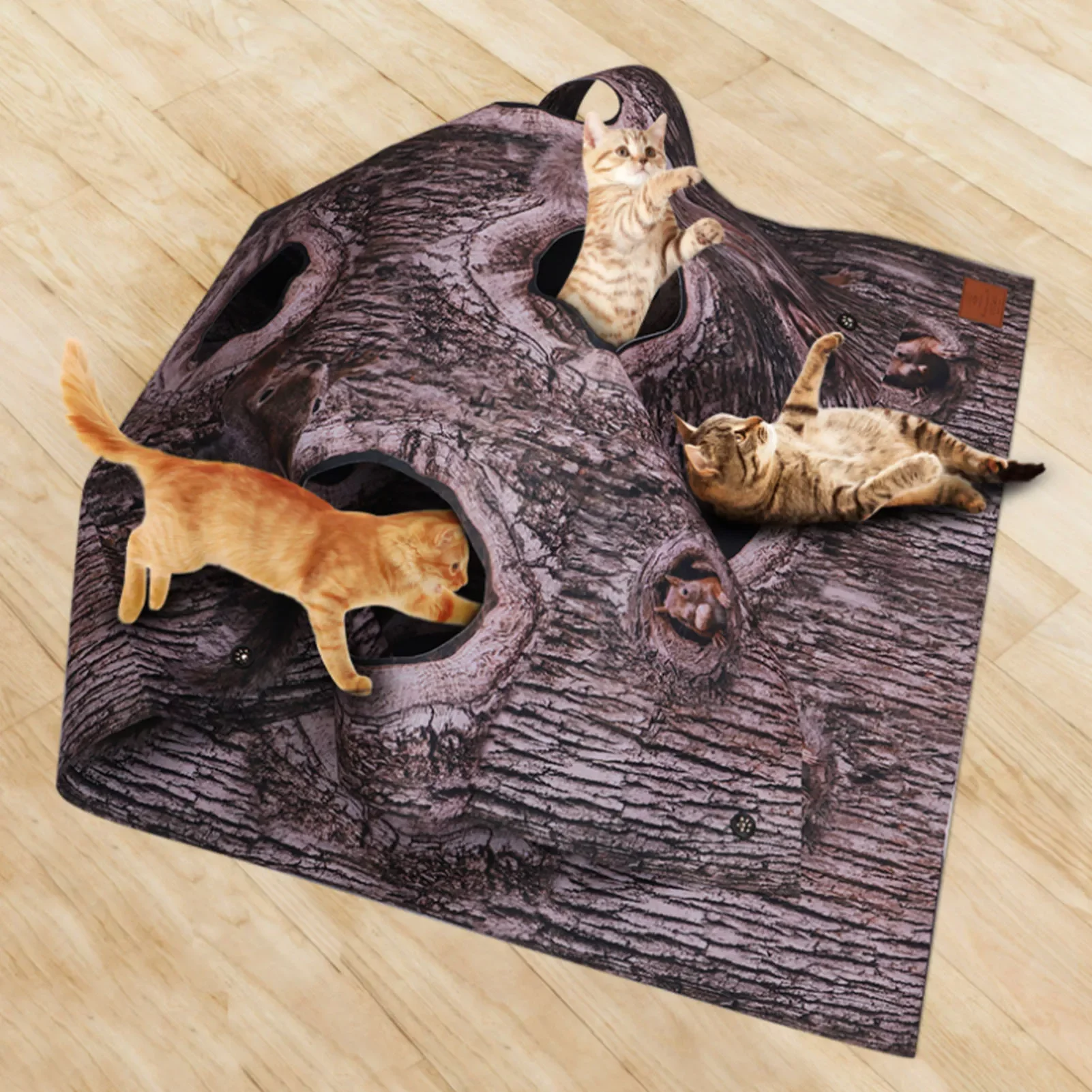 

Play Blanket Blanket Toy Activity Play Mat Holes Collapsible Pet Rug Training Scratching Bed Pet Supplies Accessories