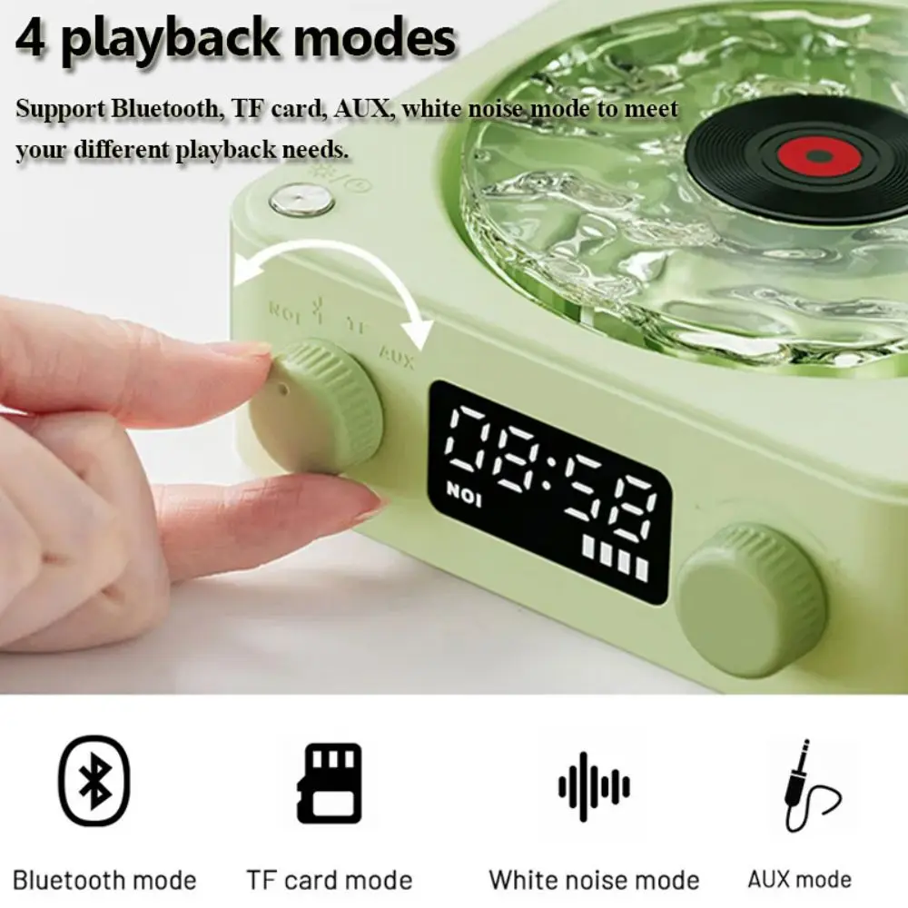 Музыкальный будильник Ретро Виниловый Bluetooth-динамик Сабвуфер Динамик