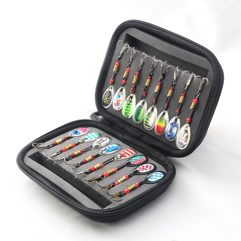 

Newest Metal Spoon Spinner Fishing Lure 16pcs Set Spoonbait Crankbaits Fishing Wobblers For Pike Crochet Kit Artificial Bait