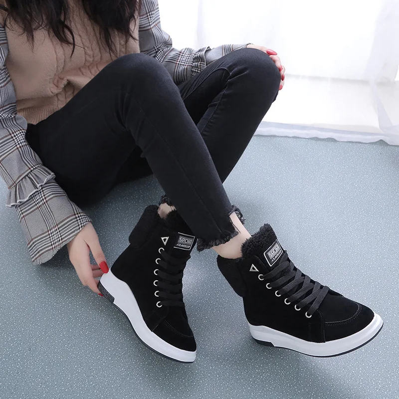 Women's New  Boots Women Plus Velvet Warm Short Tube Women's Boots Korean Casual Snow Boots Students Wild Cotton Shoes