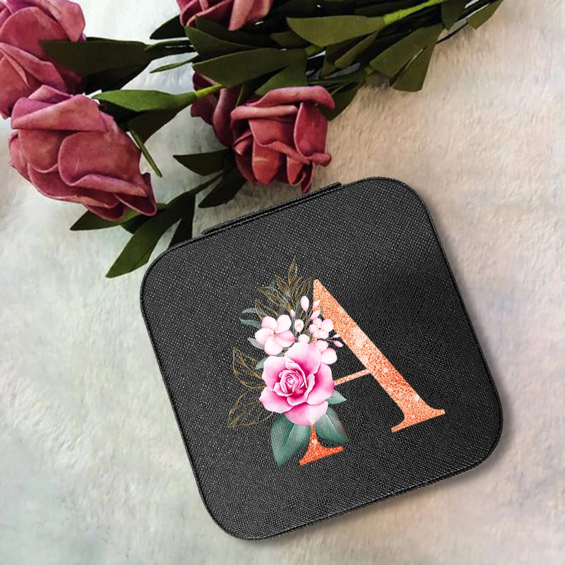 

Orange Alphabet Jewelry Box Travel Jewelry Case Boxes Portable Jewelry Storage Portable Jewelry Storage Single Girl Gift