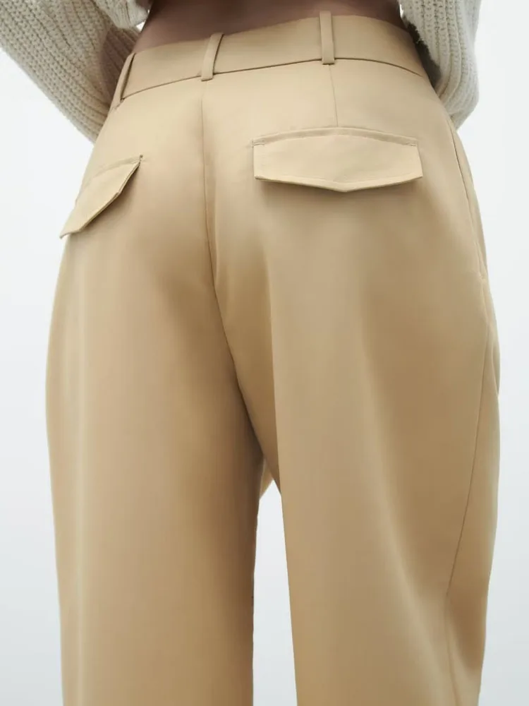 

Новые модные повседневные женские удобные плиссированные штаны Ruili с высокой талией