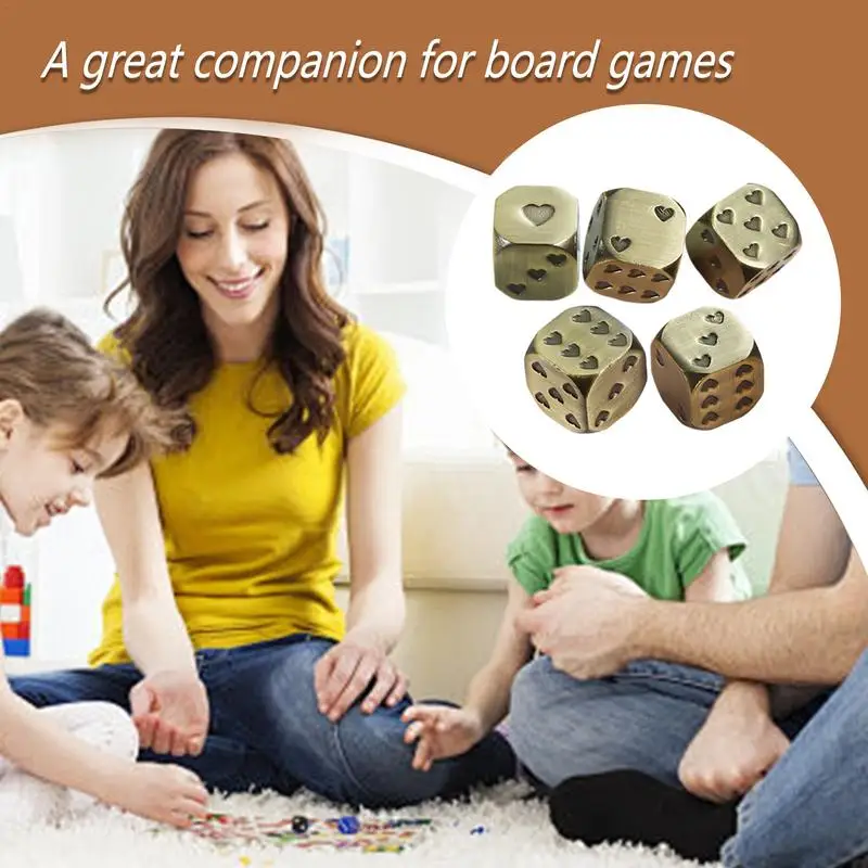 Ролевые игральные кости Развлекательные кубики с узором в виде сердца