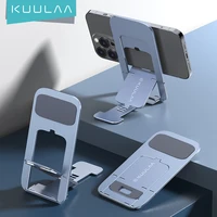 KUULAA Phone Holder Stand Aluminum Cell Phone Adjustable Desk Stand Mobile Phone Support For iPhone Xiaomi Samsung Huawei