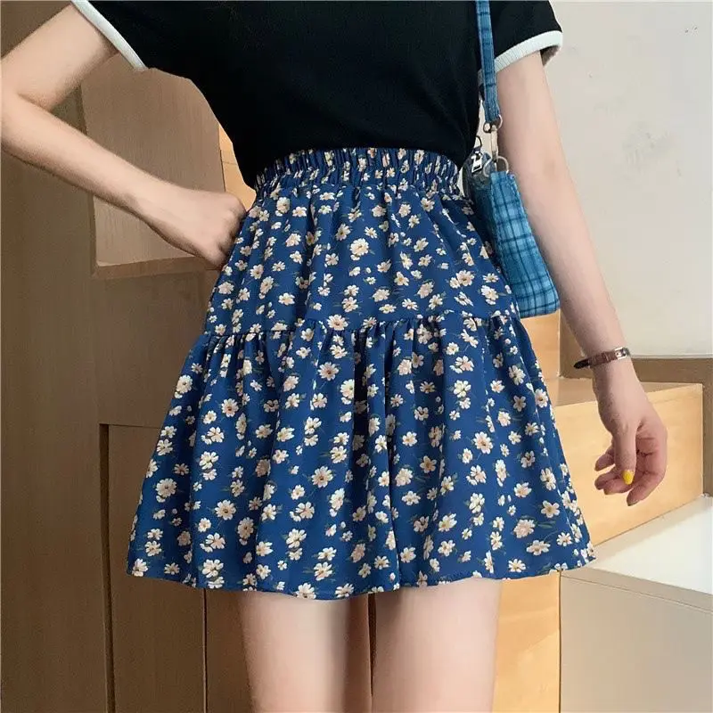 

Fashion Floral A-line Skirt Women's Summer 2022 New High Waist Slimming All-Matching Casual Beach Style