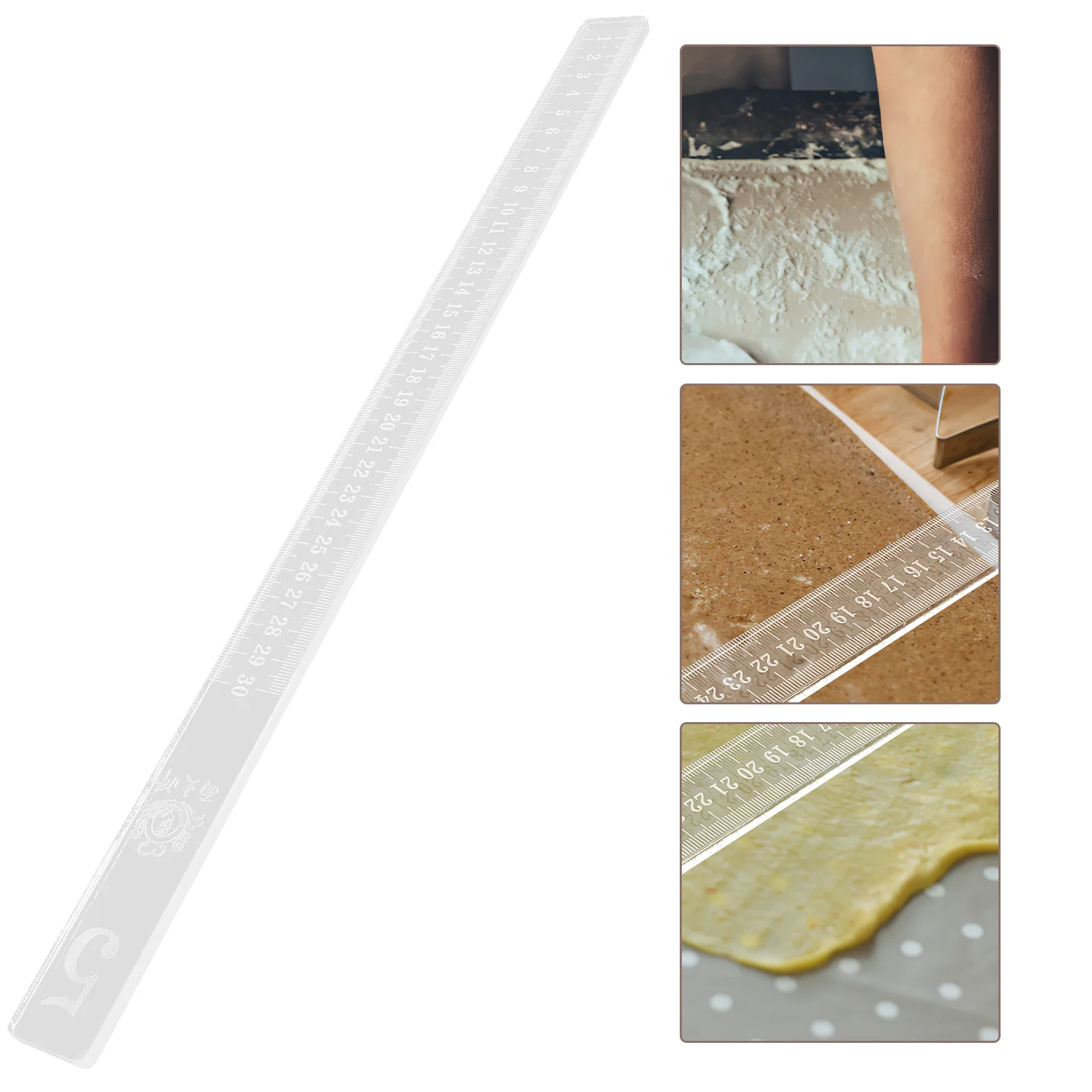 

1 Pair of Measuring Dough Strips Dough Thickness Balance Ruler Cookie Dough Smoother Baking Accessories
